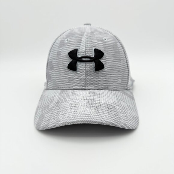 UNDER ARMOUR Classic‑Fit L/XL Performance Hat – Gray Textured / Black Logo - Picture 1 of 11